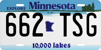 MN license plate 662TSG