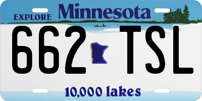 MN license plate 662TSL