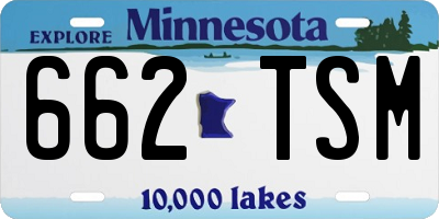 MN license plate 662TSM