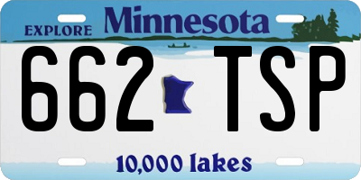 MN license plate 662TSP
