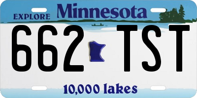 MN license plate 662TST