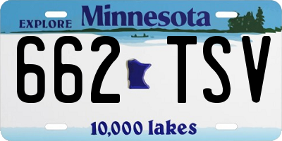 MN license plate 662TSV