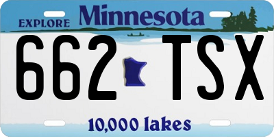 MN license plate 662TSX