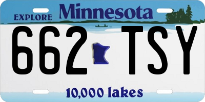 MN license plate 662TSY