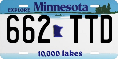 MN license plate 662TTD