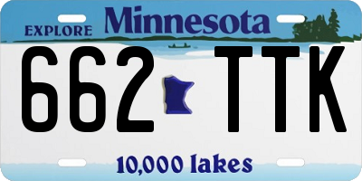 MN license plate 662TTK