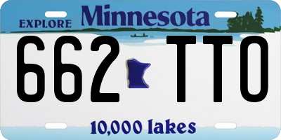 MN license plate 662TTO