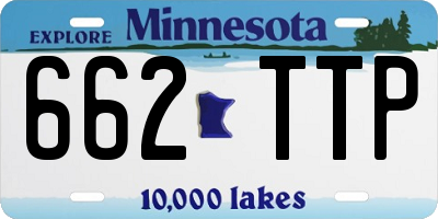 MN license plate 662TTP