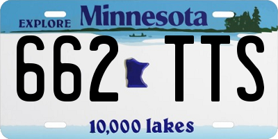 MN license plate 662TTS