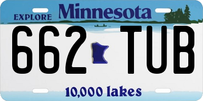 MN license plate 662TUB