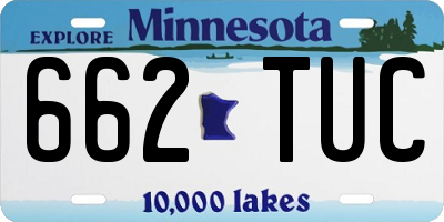 MN license plate 662TUC