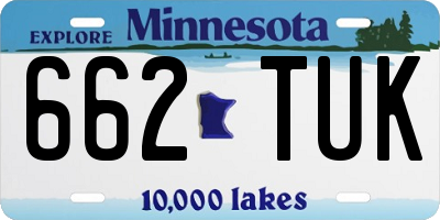 MN license plate 662TUK