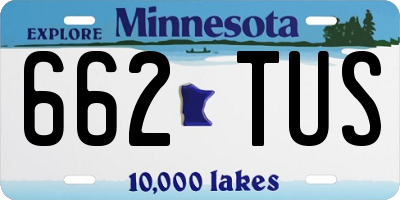 MN license plate 662TUS