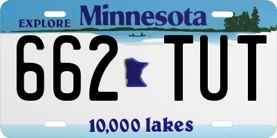MN license plate 662TUT