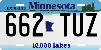 MN license plate 662TUZ