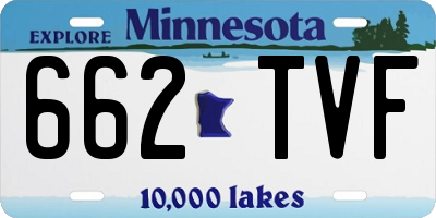 MN license plate 662TVF