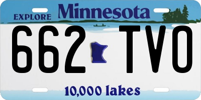 MN license plate 662TVO