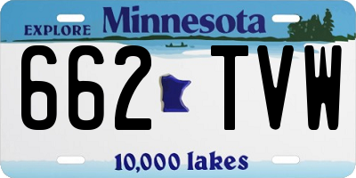 MN license plate 662TVW