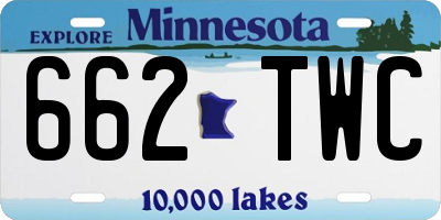 MN license plate 662TWC