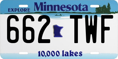 MN license plate 662TWF
