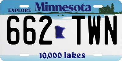 MN license plate 662TWN