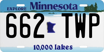 MN license plate 662TWP