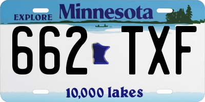 MN license plate 662TXF