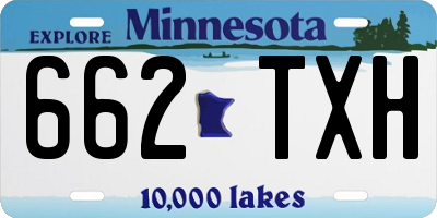 MN license plate 662TXH