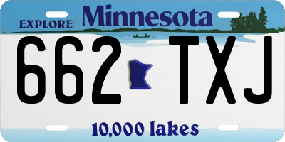 MN license plate 662TXJ