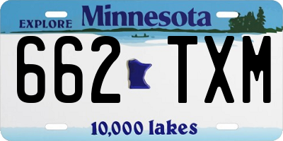 MN license plate 662TXM