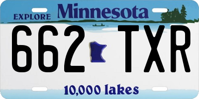MN license plate 662TXR