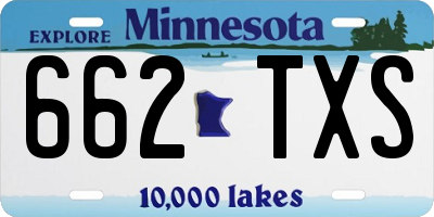 MN license plate 662TXS