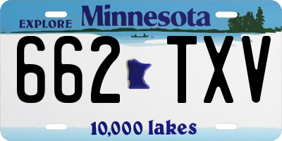 MN license plate 662TXV