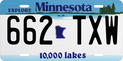 MN license plate 662TXW