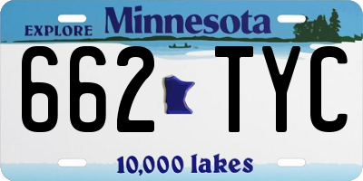 MN license plate 662TYC