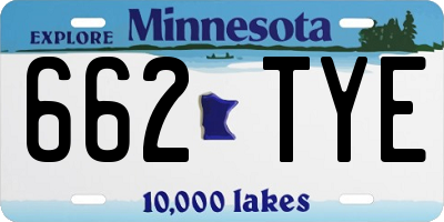MN license plate 662TYE