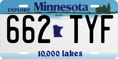 MN license plate 662TYF