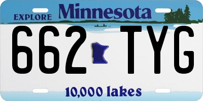 MN license plate 662TYG