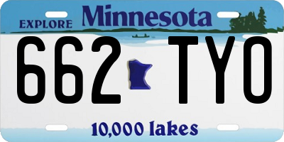 MN license plate 662TYO
