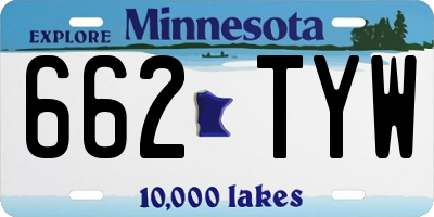 MN license plate 662TYW