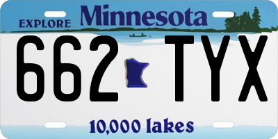 MN license plate 662TYX