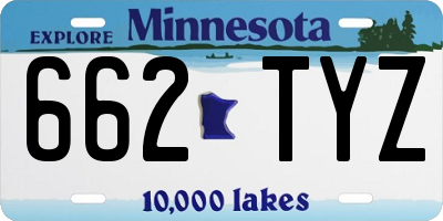 MN license plate 662TYZ