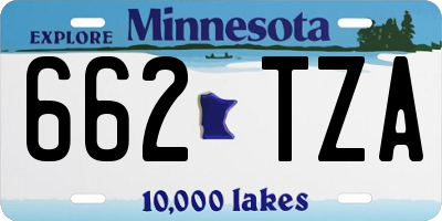 MN license plate 662TZA