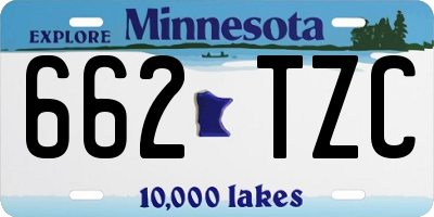MN license plate 662TZC