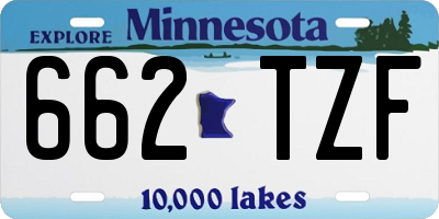 MN license plate 662TZF