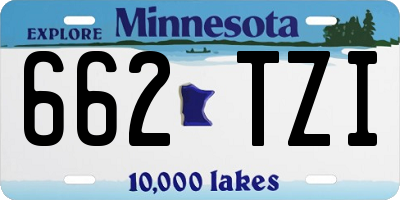 MN license plate 662TZI