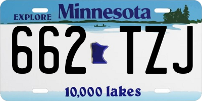 MN license plate 662TZJ