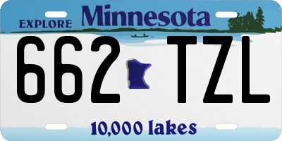 MN license plate 662TZL