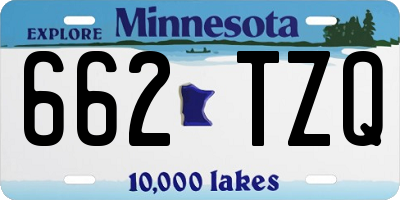 MN license plate 662TZQ