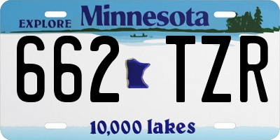 MN license plate 662TZR